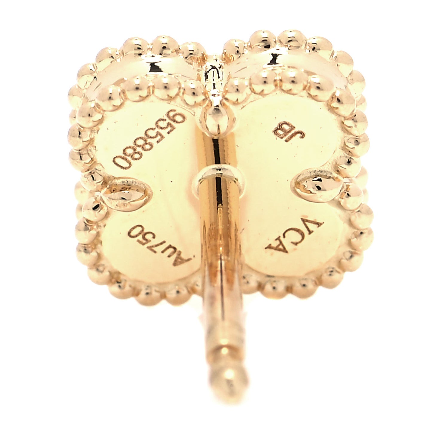 18K Yellow Gold Mother of Pearl Sweet Alhambra Earrings