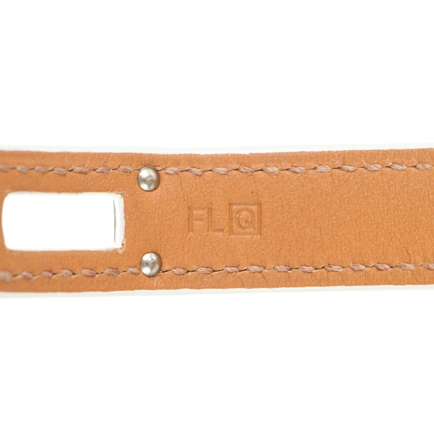 Epsom Kelly Double Tour Bracelet S White