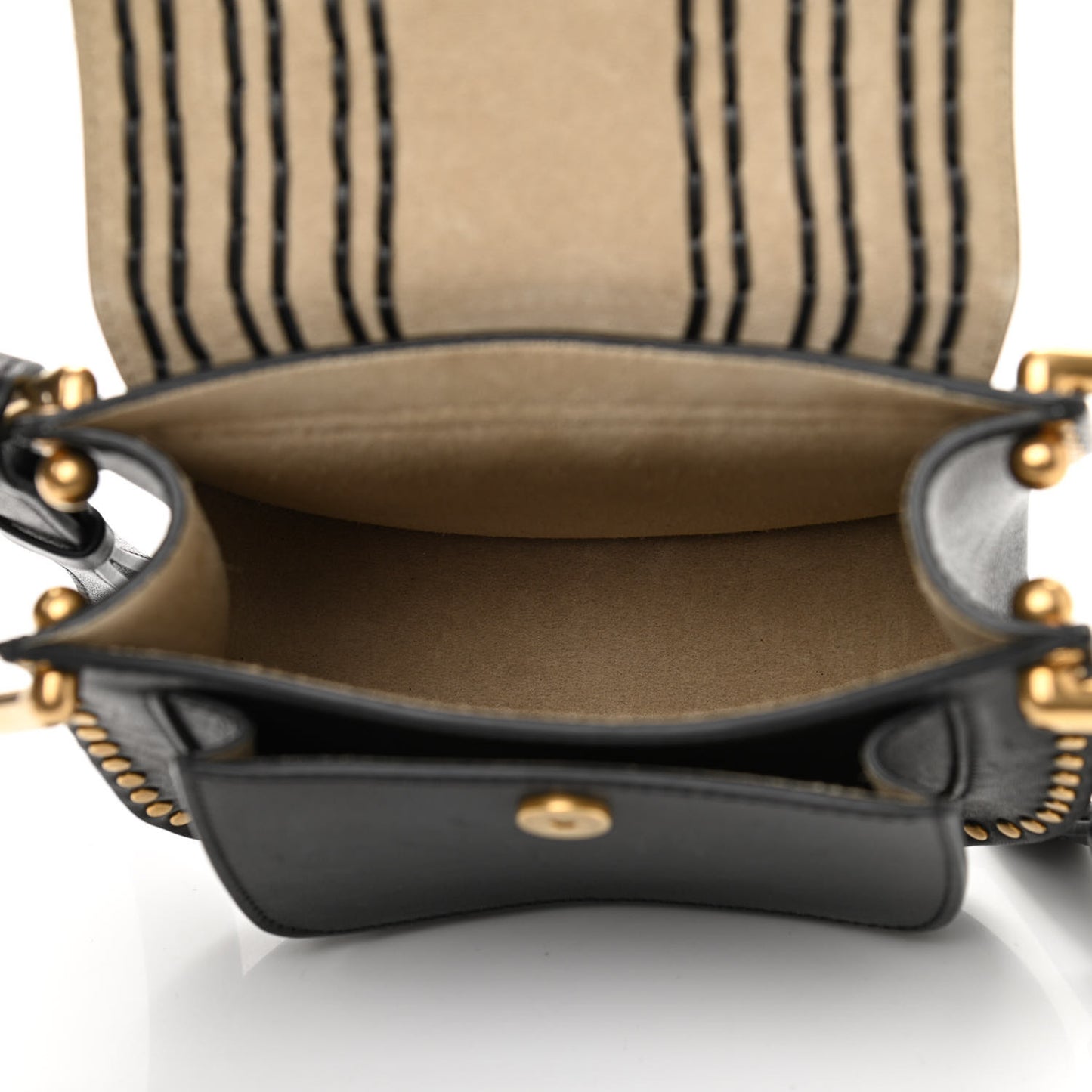 Calfskin Braided Mini Hudson Shoulder Bag Black