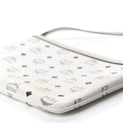 MCM Visetos Liz Shopper Tote Pouch White 7 of 10