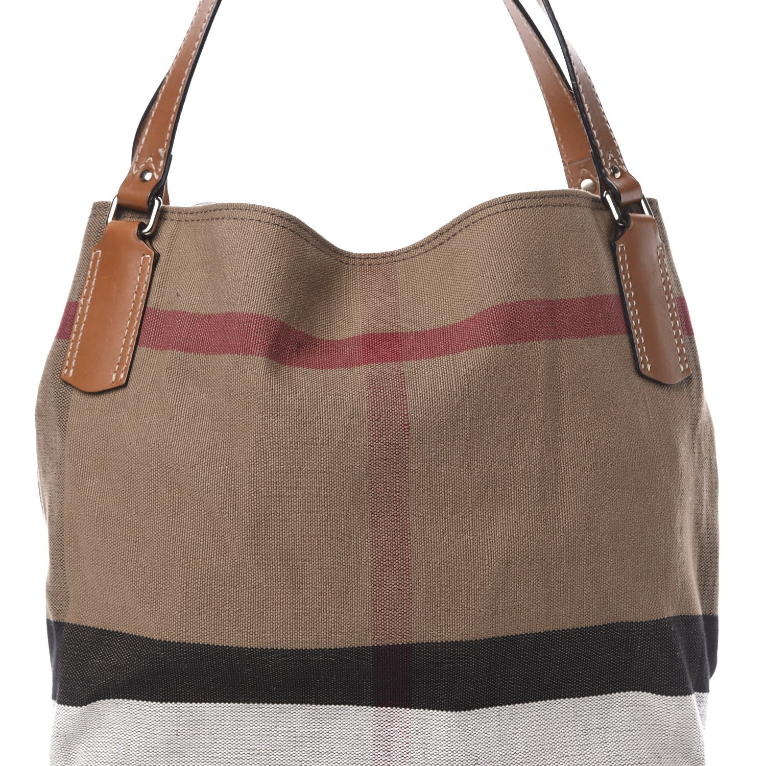 Burberry Canvas Mega Check Medium Maidstone Saddle Brown 9 of 14