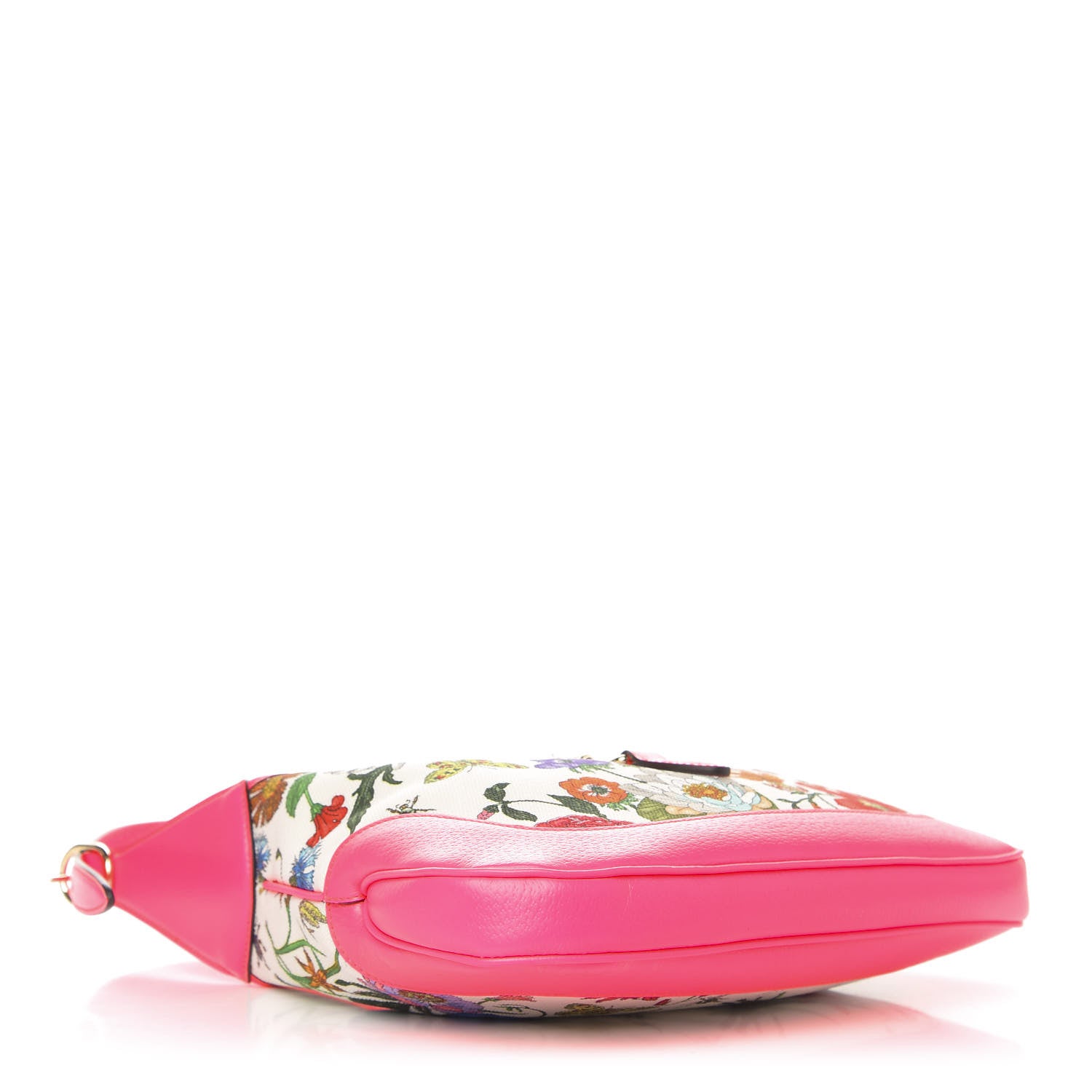 Gucci Canvas Flora Medium Jackie Hobo Fuchsia 4 of 10