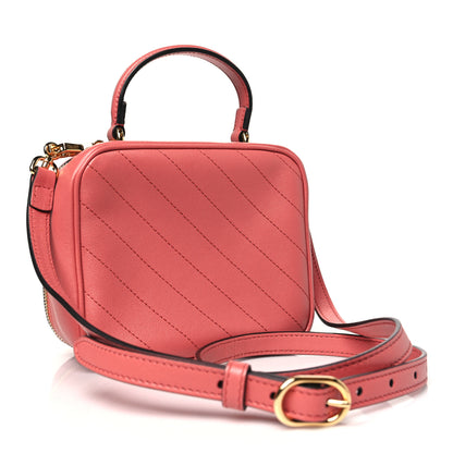 Gucci Sakai Be Green Calfskin Diagonal Stitched Blondie Top Handle Bag Pink 3 of 10