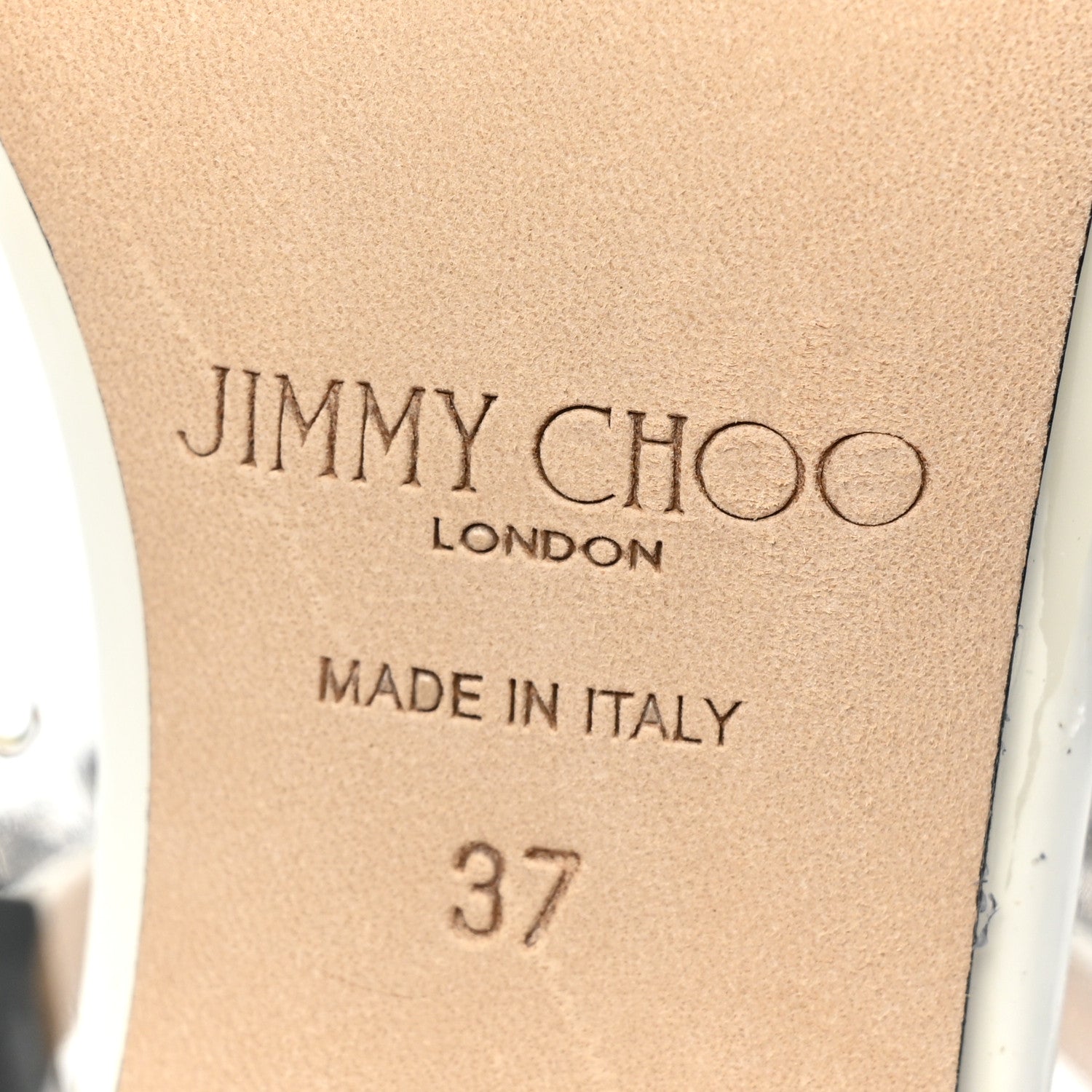 Jimmy Choo Patent Crystal Bing 100 Pumps 37 White Transparent 6 of 10
