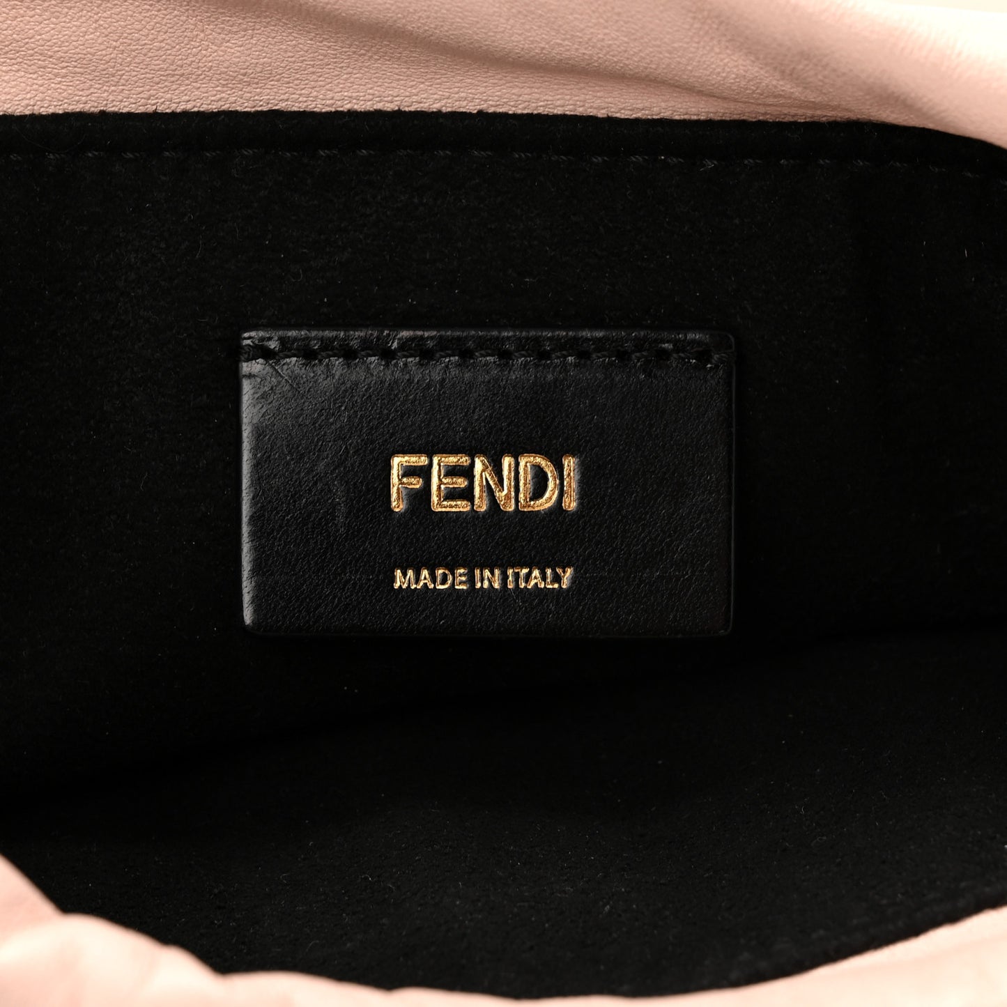 Soft Nappa Logo Small Drawstring Pouch Bag Rosa Quarzo Black