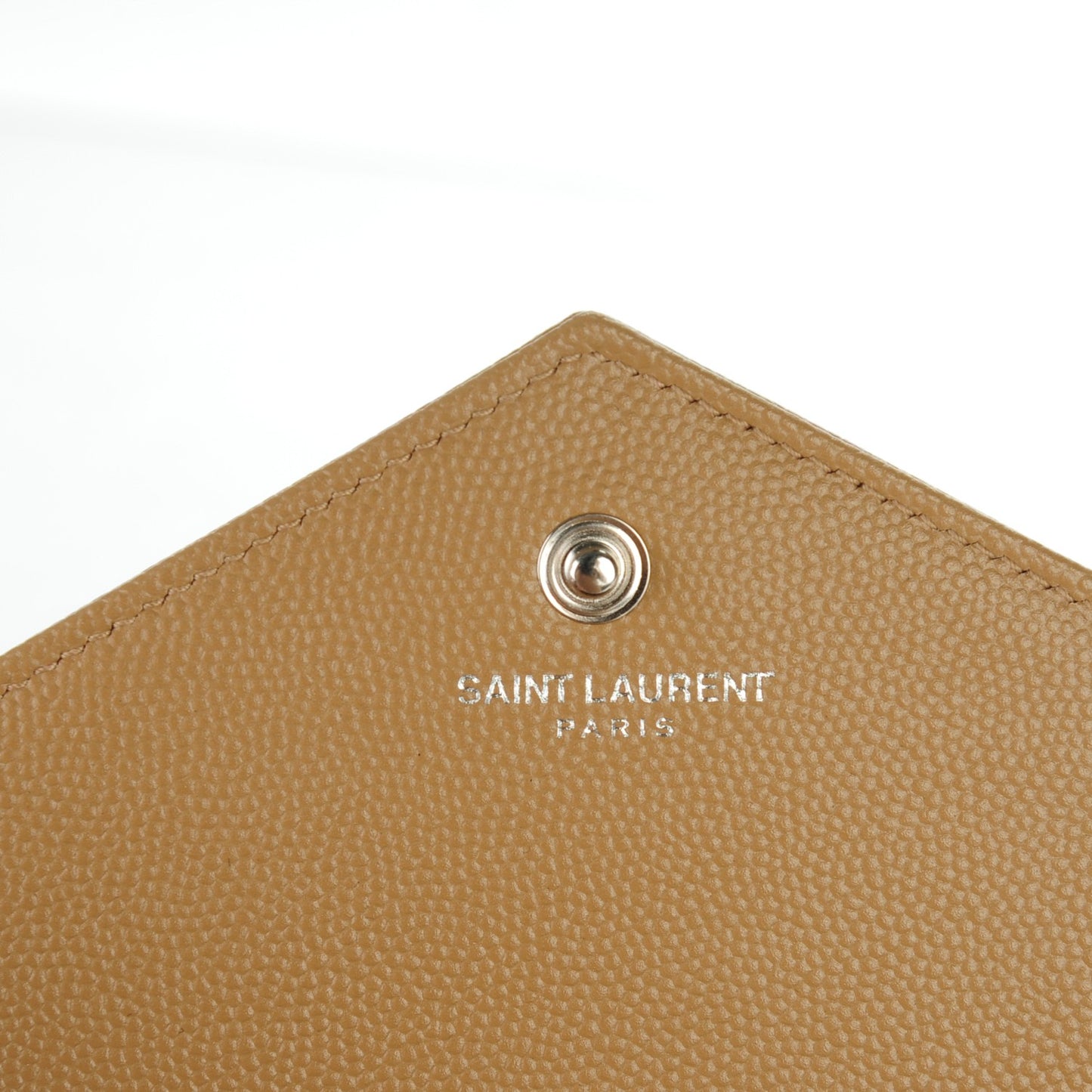 Grain De Poudre Matelasse Chevron Monogram Chain Wallet Deep Beige