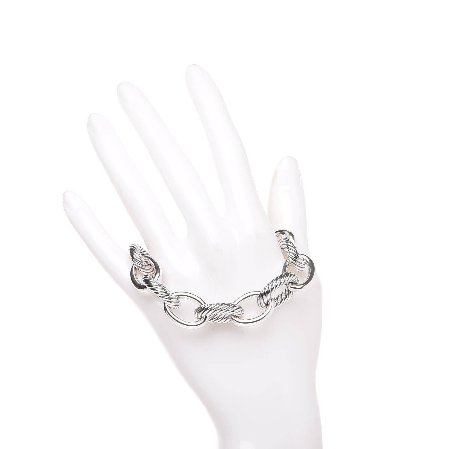 David Yurman Sterling Silver 17mm Extra Large Oval Link Bracelet 2 of 6