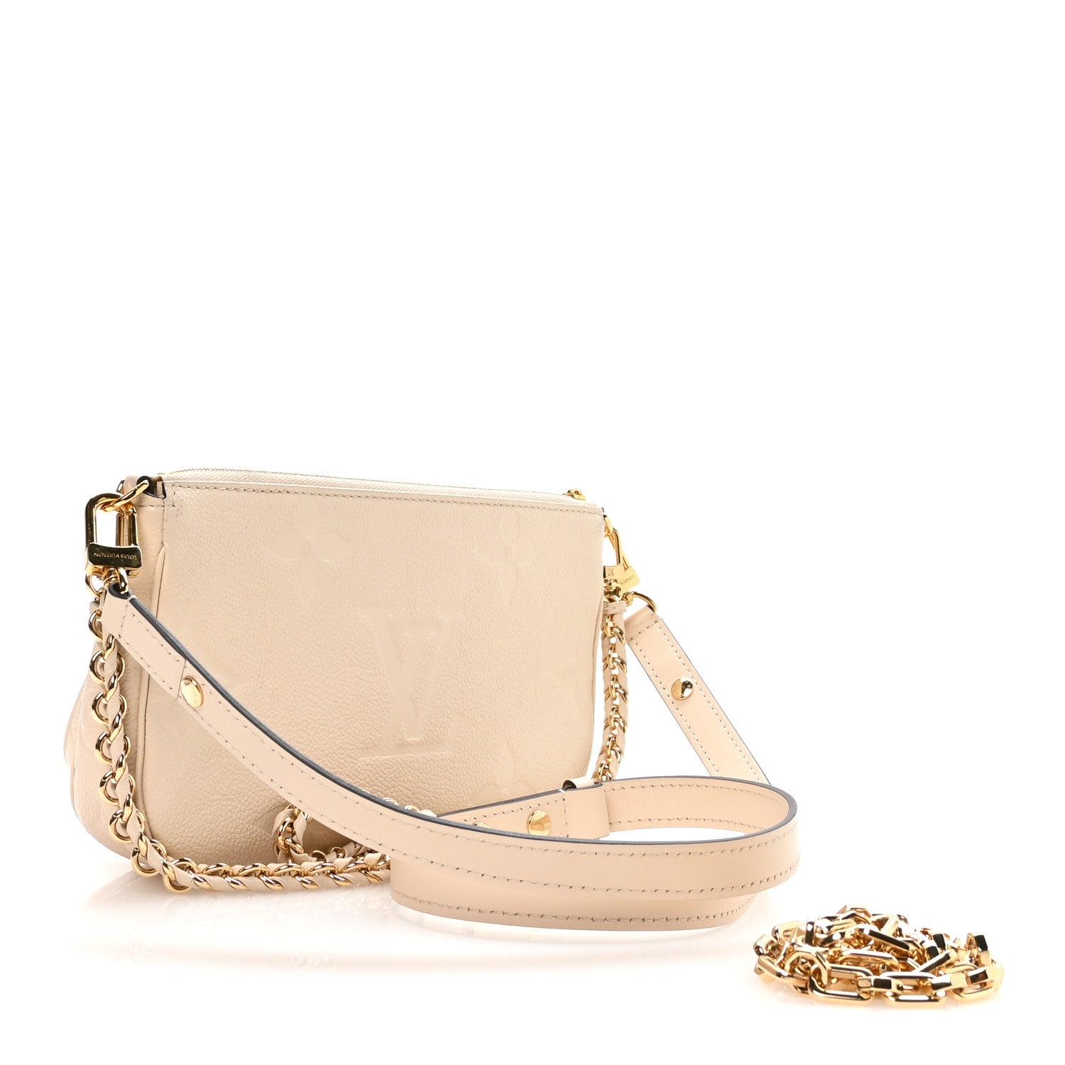 Louis Vuitton Empreinte Monogram Giant Multi Pochette Accessories Cream 3 of 9