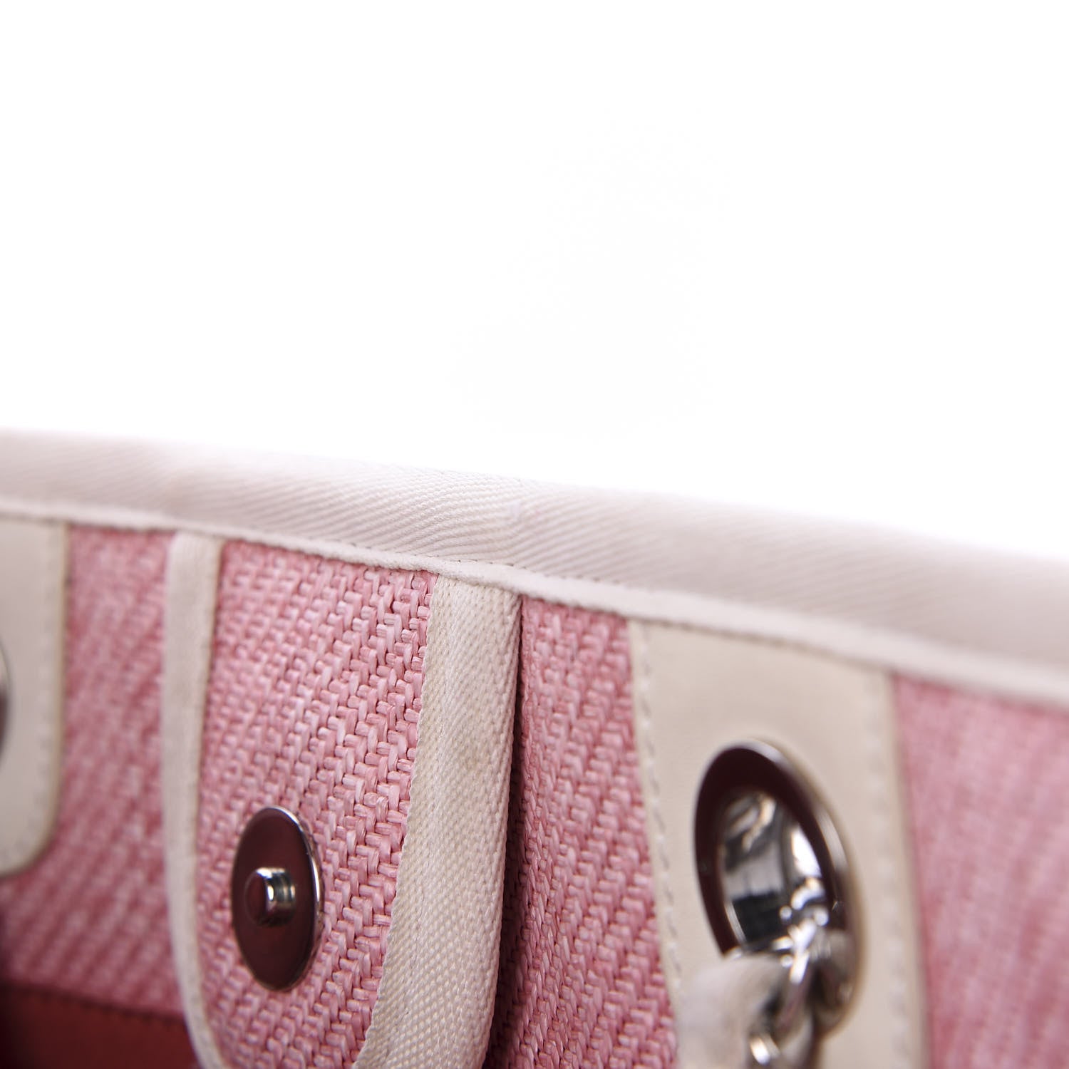 Chanel Canvas Small Deauville Tote Pink 9 of 13