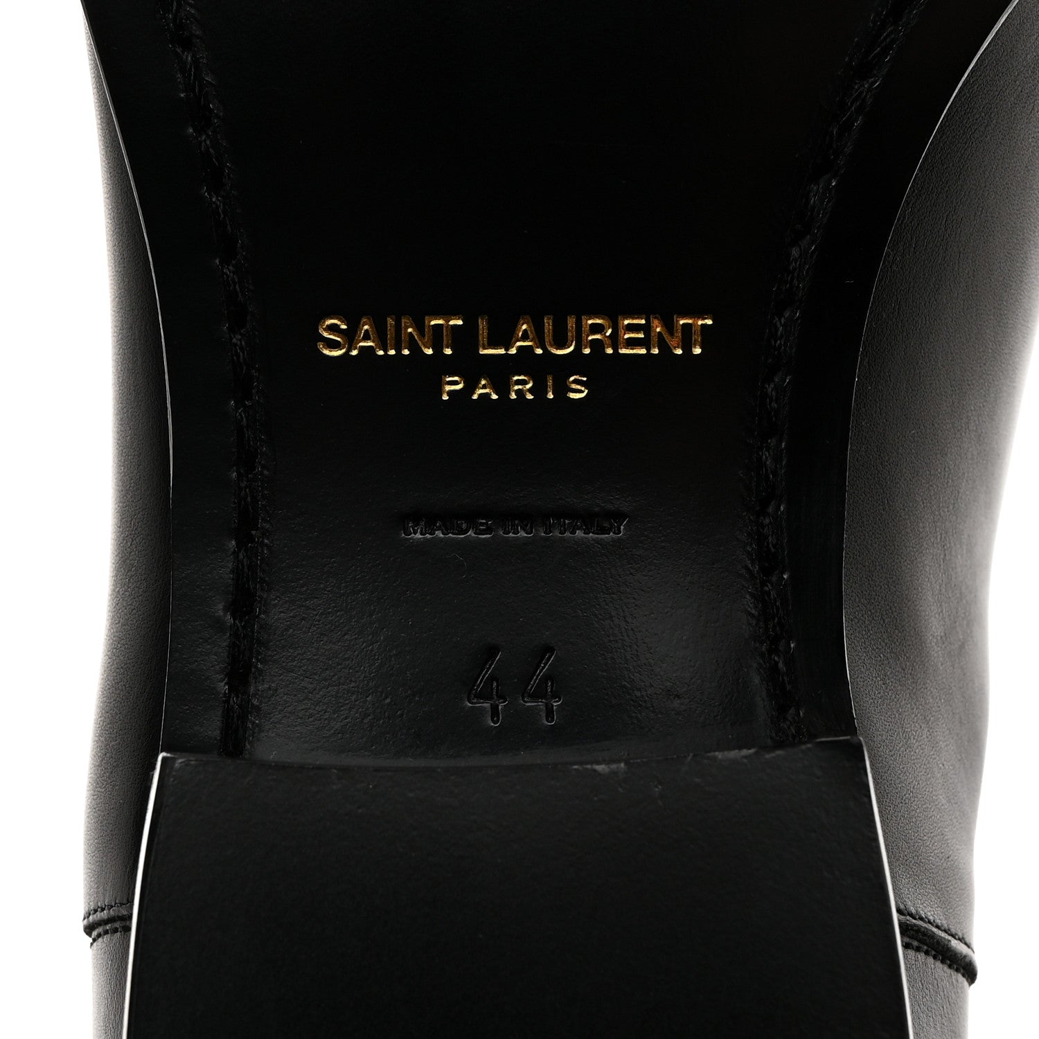 Saint Laurent Calfskin Mens Wyatt Chelsea Boots 44 Black 6 of 8