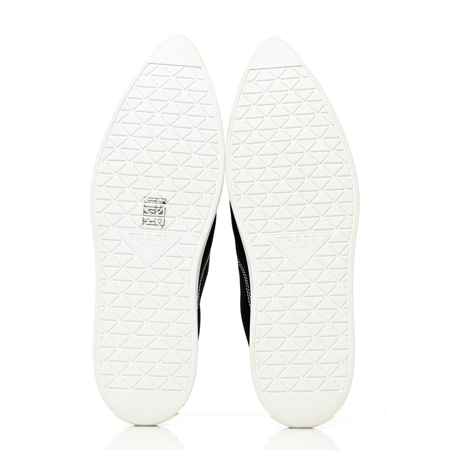 Prada Nylon Gabardine Point-Toe Sneaker Mules 40 Black 10 of 18