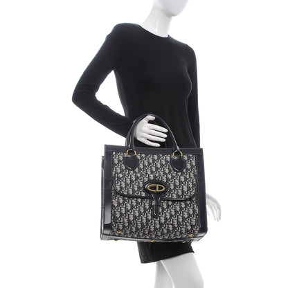 Christian Dior Oblique Tote Bag Blue 3 of 8