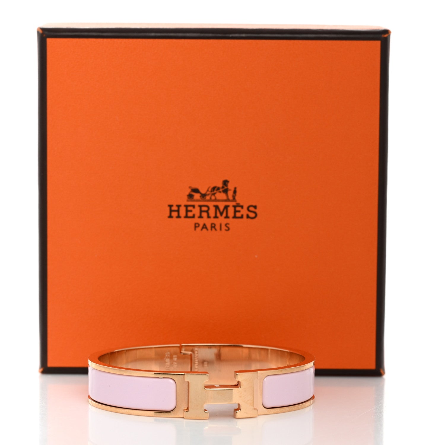 Hermes Enamel Narrow Clic Clac H Bracelet PM Rose Candeur 5 of 5