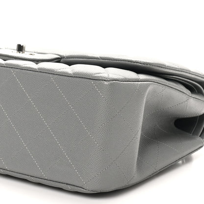 Chanel Caviar Quilted Jumbo Double Flap Dark Grey 10 of 11