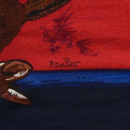 Hermes Cashmere Silk Tendresse Feline Scarf Shawl 140 5 of 6