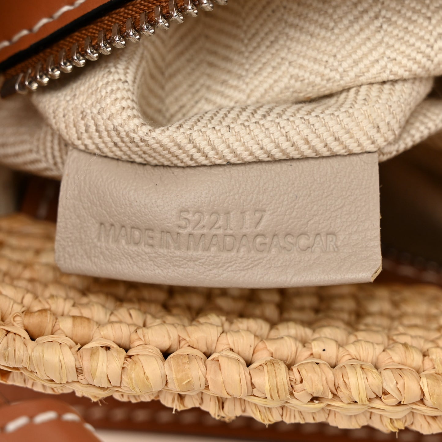 Calfskin Raffia Paulas Ibiza Pochette Bag Natural Tan