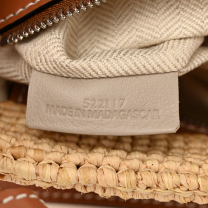 Loewe Calfskin Raffia Paulas Ibiza Pochette Bag Natural Tan 7 of 12