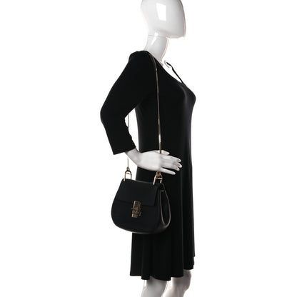 Chloe Grained Lambskin Mini Drew Shoulder Bag Black 2 of 13