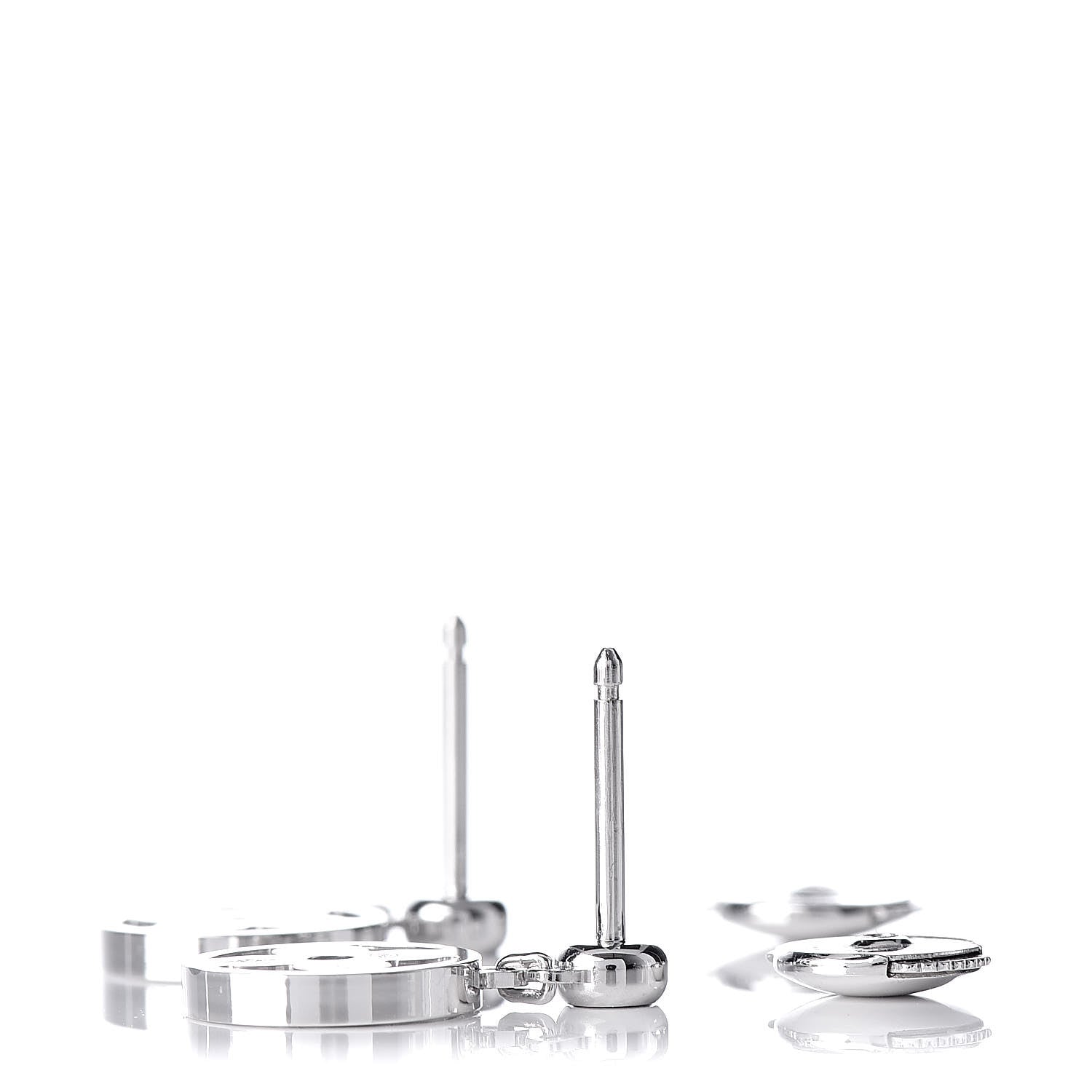 Louis Vuitton 18K White Gold Diamond Idylle Blossom Stud Earrings 5 of 7
