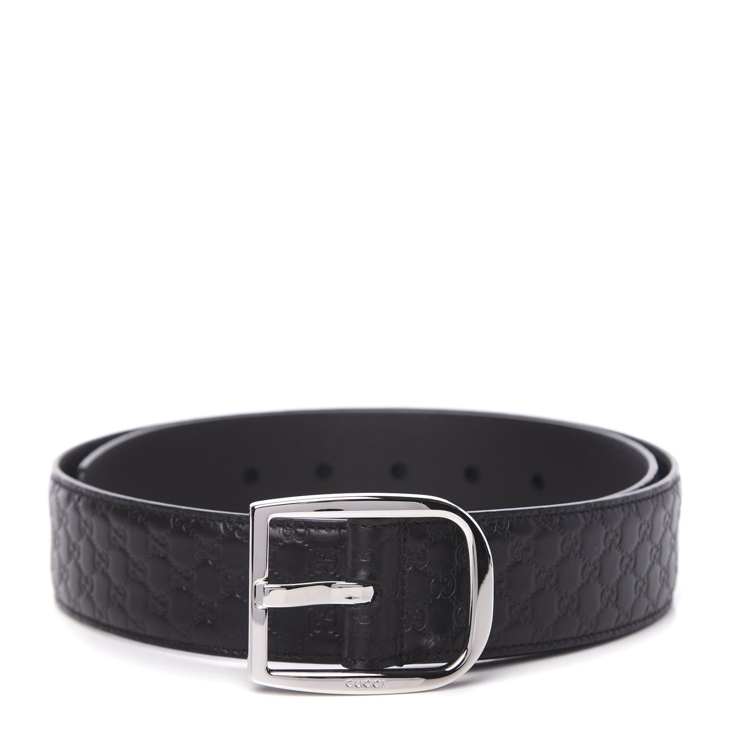 Gucci Soft Microguccissima 40mm Belt 85 34 Black 1 of 6