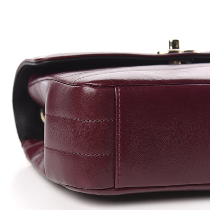 Chanel Shiny Lambskin Quilted Small Chevron Miroir Burgundy 8 of 12