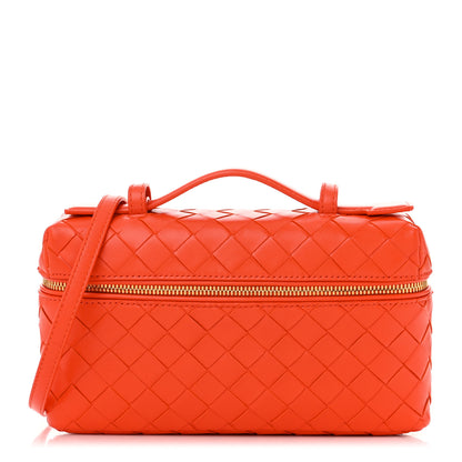 Bottega Veneta Calfskin Intrecciato Bang Bang Vanity Case Orange 1 of 9