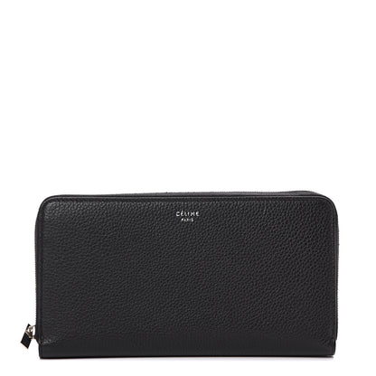 Celine Calfskin Large Zip Around Multifunction Wallet Black Citron 1 of 7