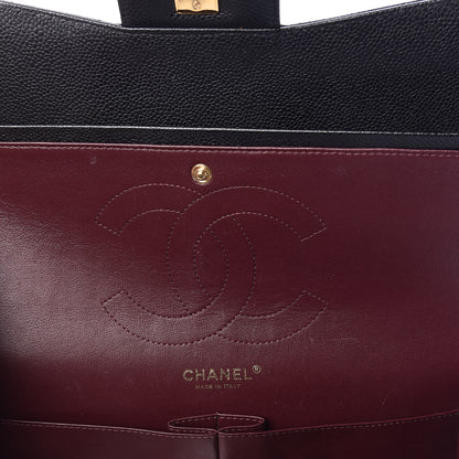 Chanel Caviar Quilted Jumbo Double Flap Black 10 of 11
