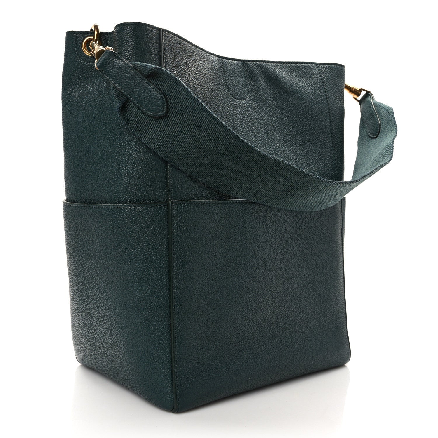 Celine Soft Grained Calfskin Sangle Bucket Bag Amazone 3 of 10