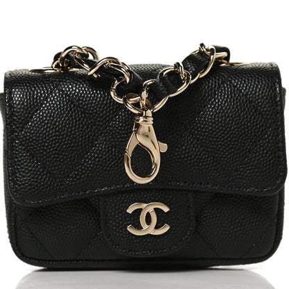 Chanel Caviar Quilted Mini Chain Belt Bag Black 9 of 12