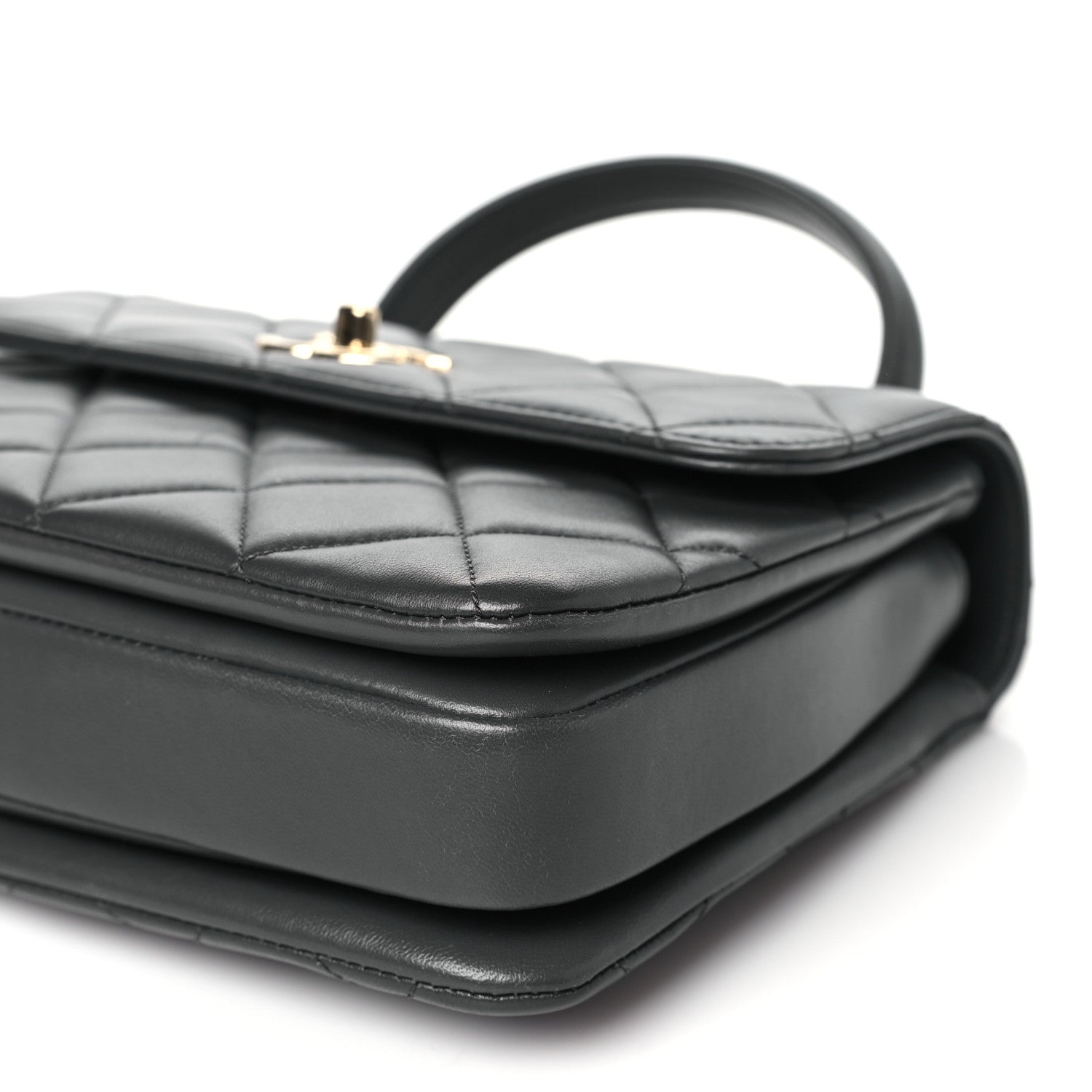 Chanel Lambskin Quilted Small Trendy CC Dual Handle Flap Bag Dark Grey 10 of 11