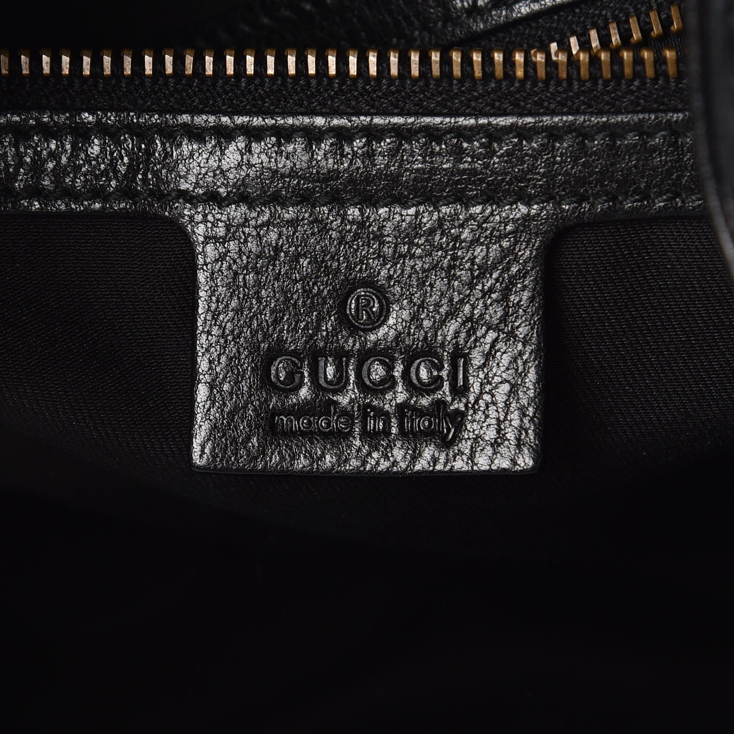 Gucci Pebbled Calfskin Medium Interlocking Icon Shoulder Bag Black 6 of 7