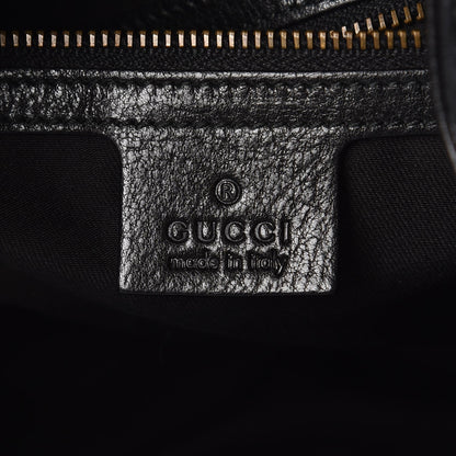Gucci Pebbled Calfskin Medium Interlocking Icon Shoulder Bag Black 6 of 7