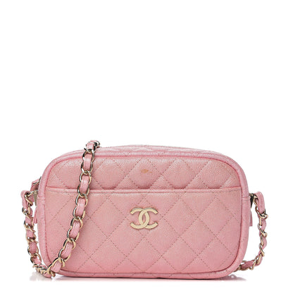 Chanel Iridescent Caviar Quilted Small Timeless Camera Case Pink 1 of 11