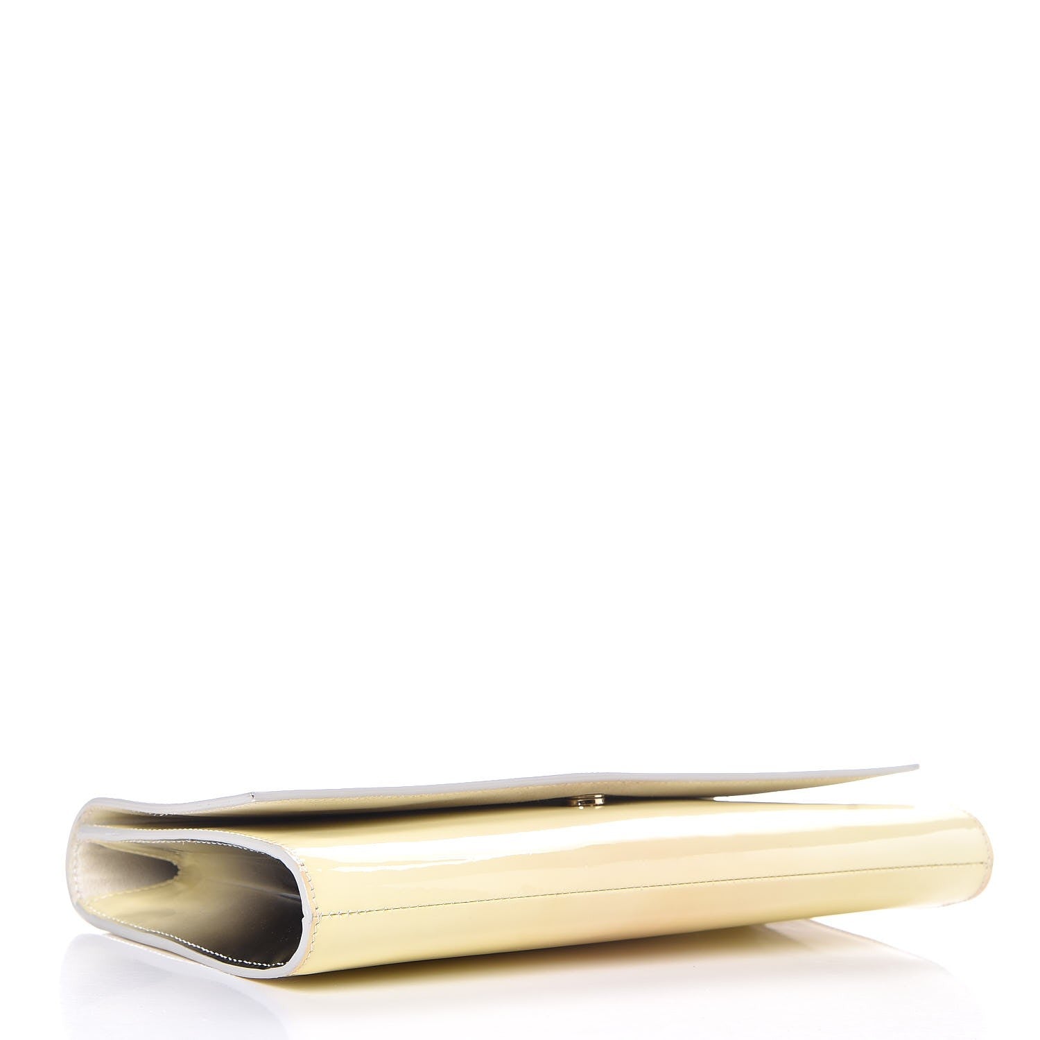 Saint Laurent Patent Calfskin Ombre Monogram Large Belle De Jour Clutch Ivory Black 4 of 10