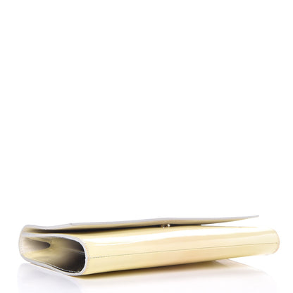 Saint Laurent Patent Calfskin Ombre Monogram Large Belle De Jour Clutch Ivory Black 4 of 10