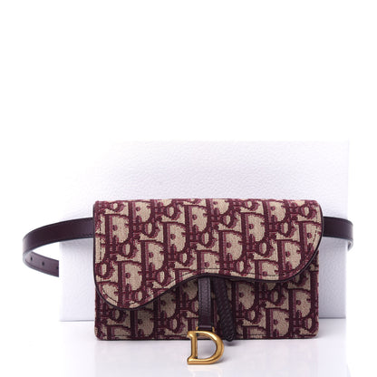 Christian Dior Oblique Saddle Belt Bag Bordeaux 11 of 11