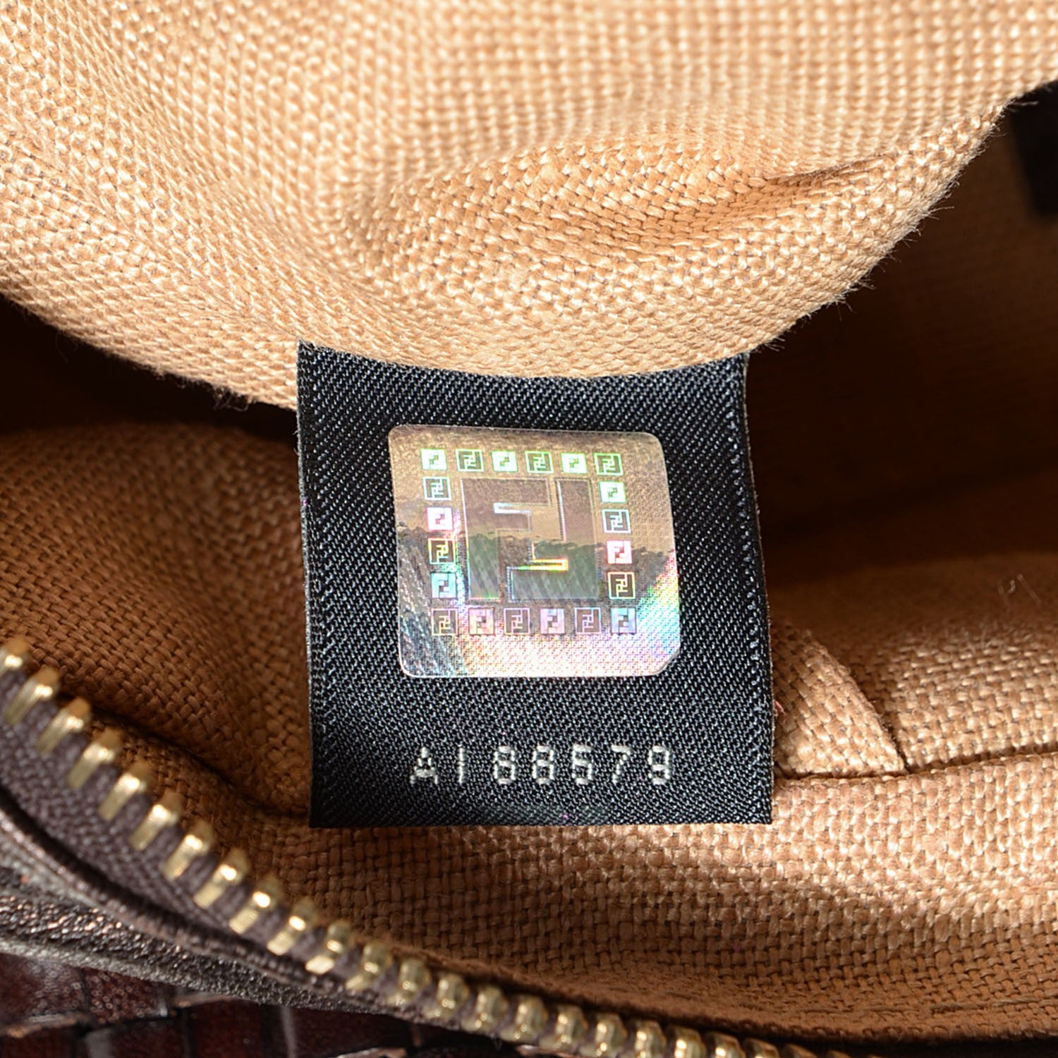 Fendi Zucca Nappa Nuvolata Vitello Tortuga Spy Bowler Tobacco Moro 8 of 10