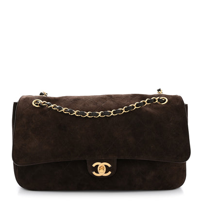 Chanel Suede Calfskin Small Souplissimo Maxi Flap Dark Brown 1 of 11