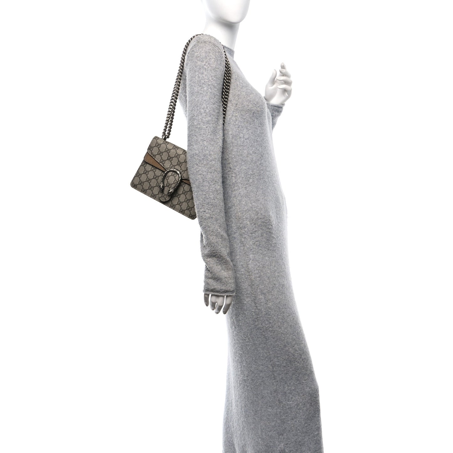 GG Supreme Monogram Mini Dionysus Shoulder Bag Taupe