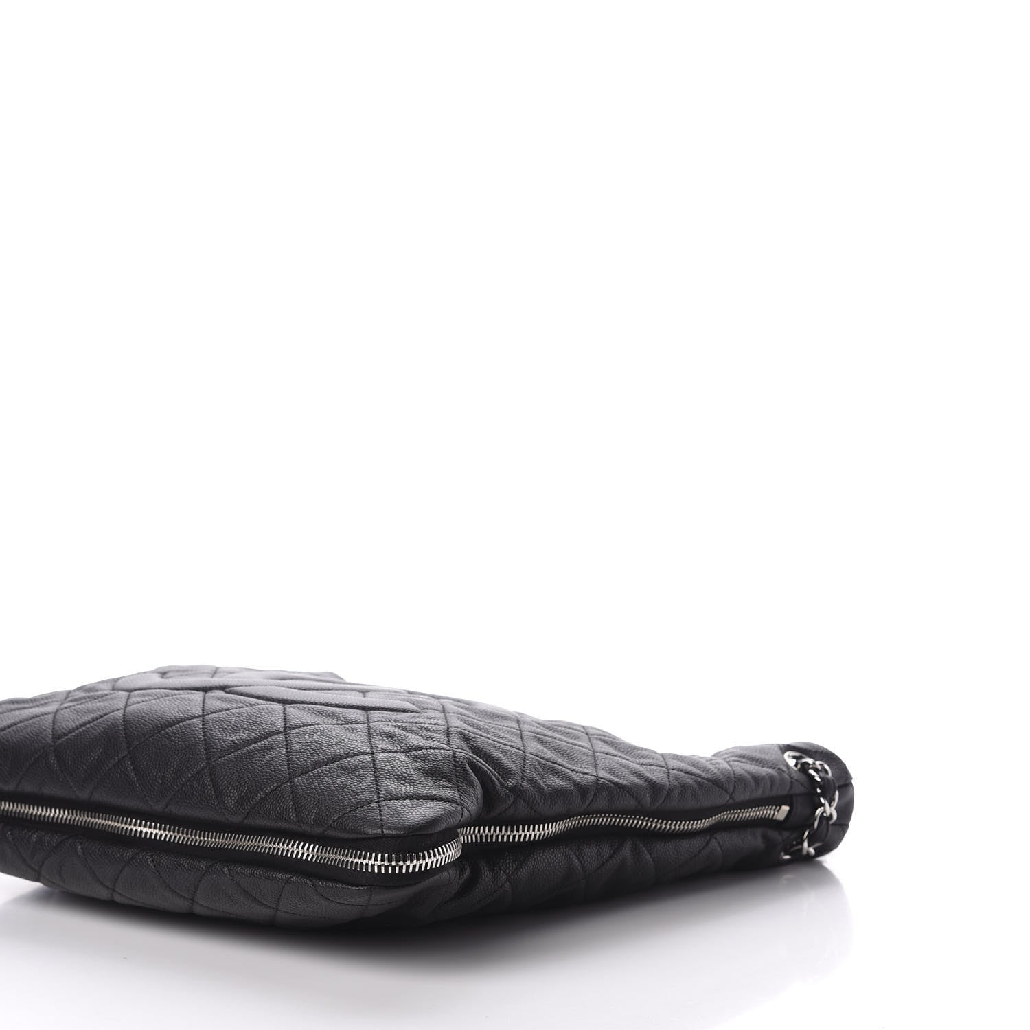 Chanel Caviar Quilted Expandable Zip Shoulder Bag Black 9 of 10