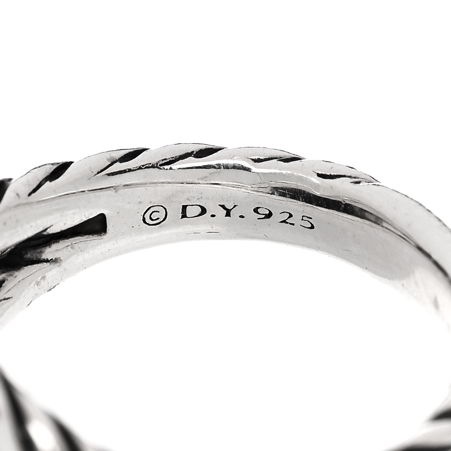 David Yurman Sterling Silver Diamond Black Onyx 11mm Albion Statement Ring 57 8 5 of 5