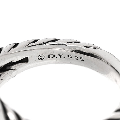 David Yurman Sterling Silver Diamond Black Onyx 11mm Albion Statement Ring 57 8 5 of 5