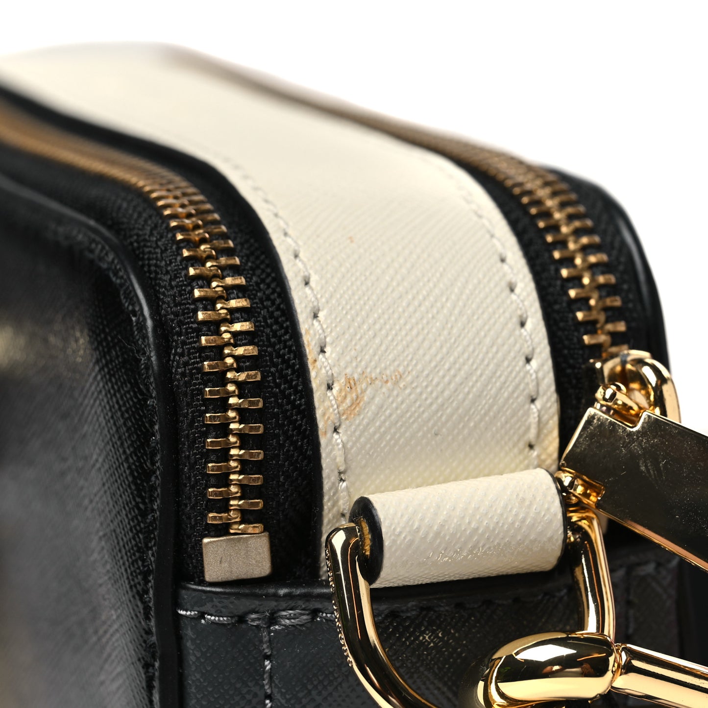 Saffiano Snapshot Camera Bag Black Grey