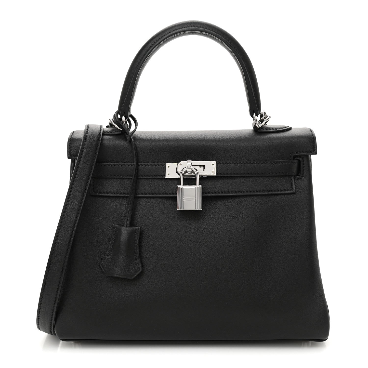Hermes Swift Kelly Retourne 25 Black 1 of 11
