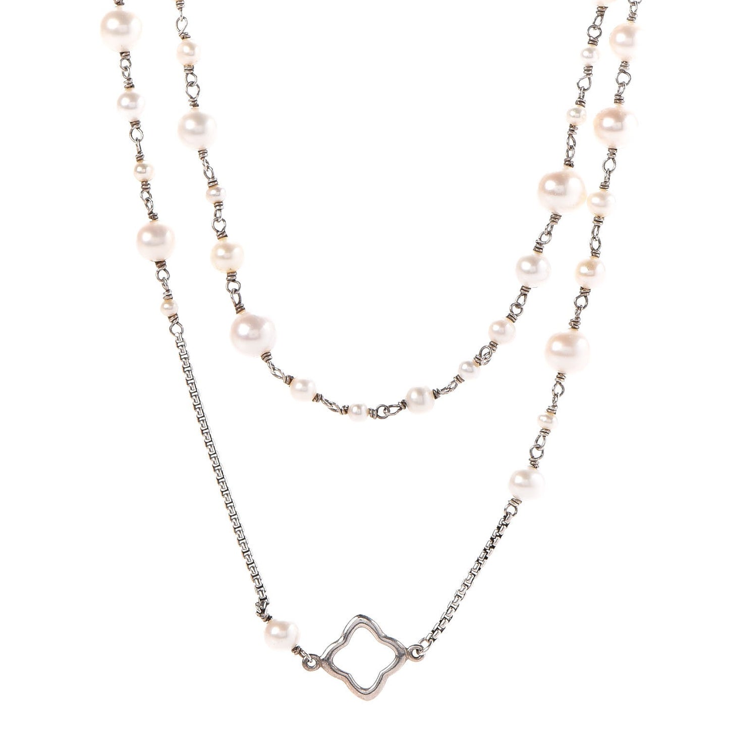 Sterling Silver Pearl Bijoux Chain Necklace