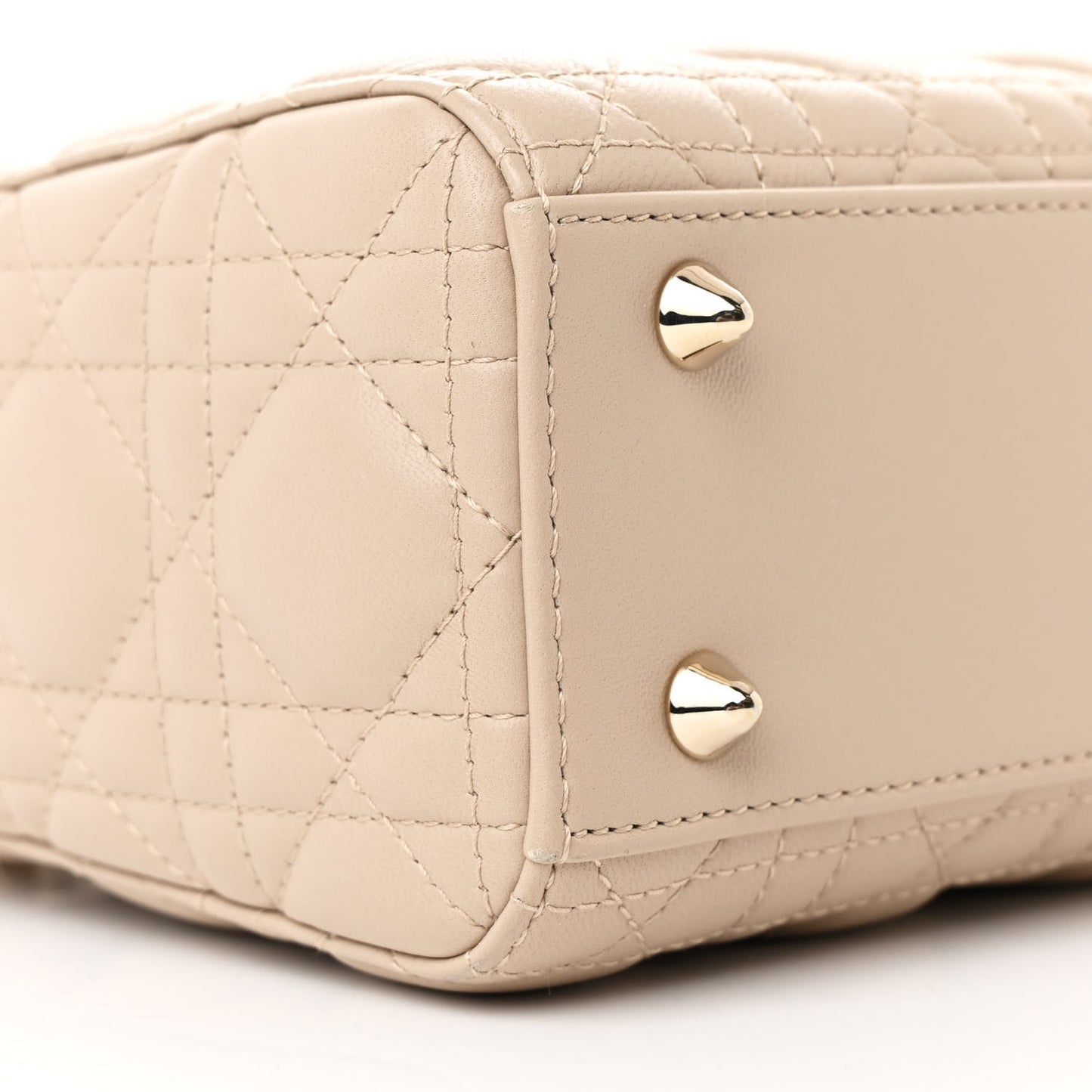 Lambskin Cannage Small My ABCDior Lady Dior Powder Beige