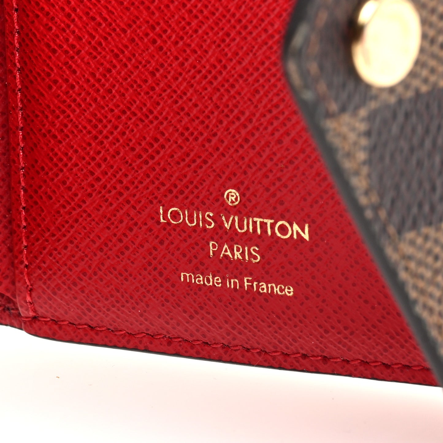 Damier Ebene Victorine Wallet Red