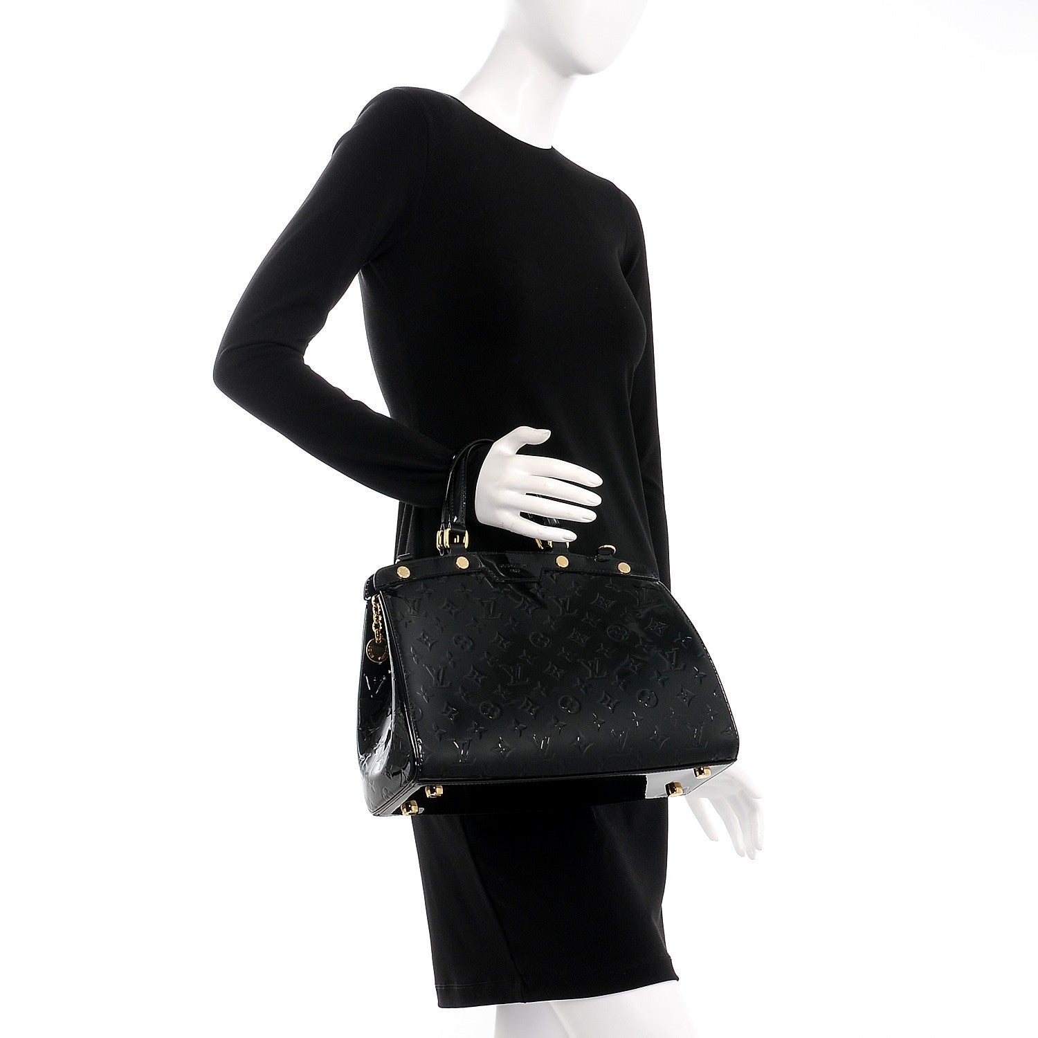 Louis Vuitton Vernis Brea MM Black 3 of 9