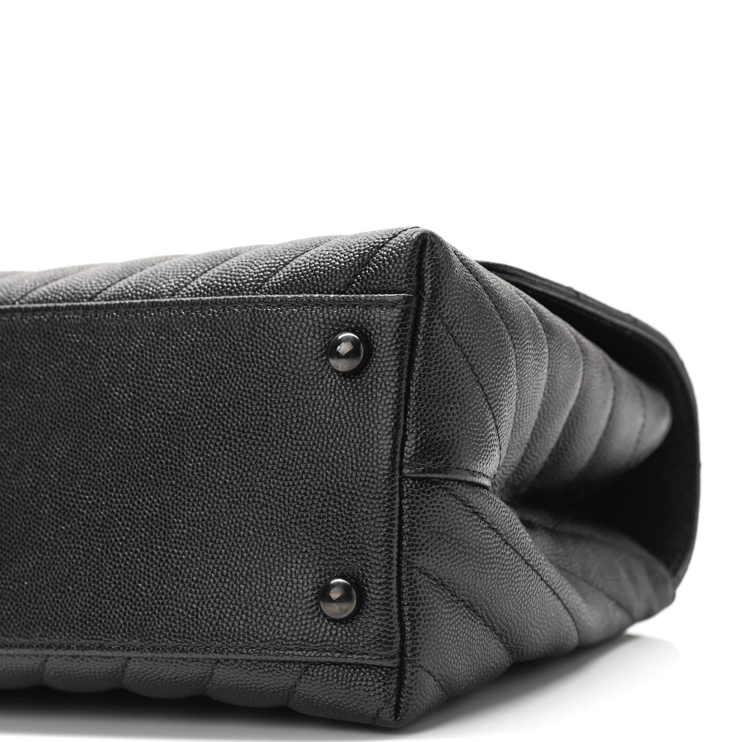 Chanel Caviar Chevron Quilted Small Coco Handle Flap So Black 9 of 9